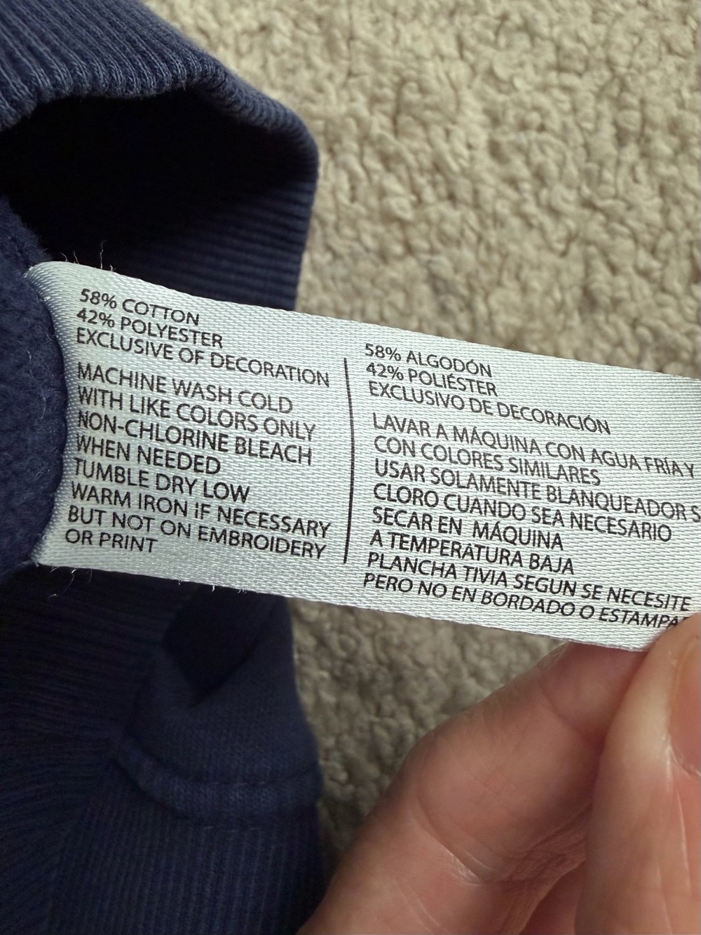 US Polo Assn Men's Sz Medium Navy Blue Crewneck Sweatshirt Luxury Feel Pullover - Picture 8 of 10